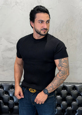 Camiseta Tricot Luxo Preto