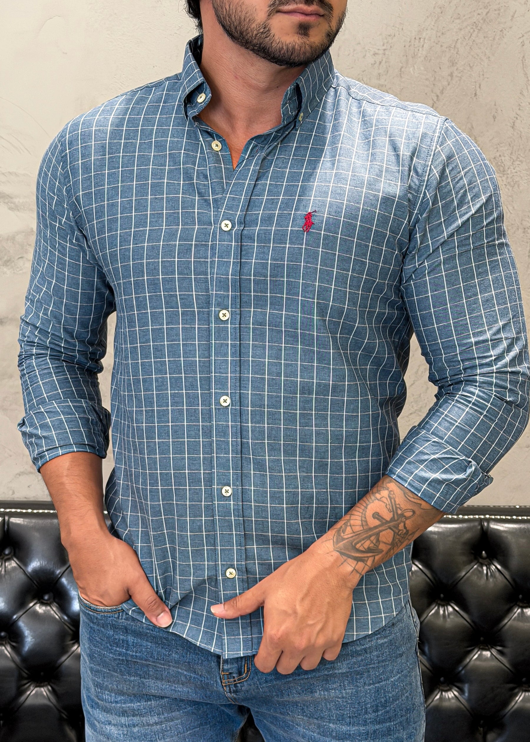 Camisa Ralph Lauren M/Longa Xadrez