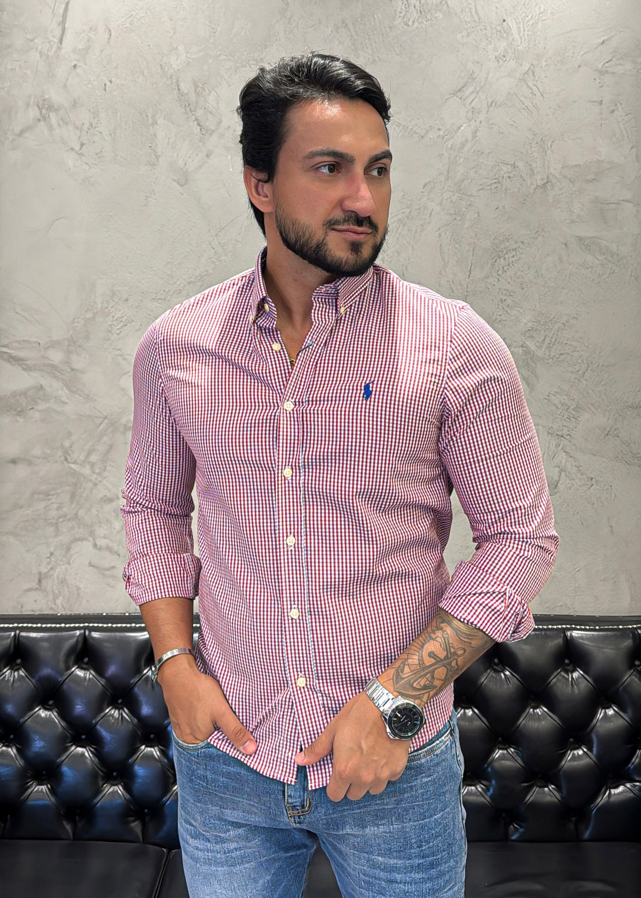 Camisa Ralph Lauren M/Longa Xadrez