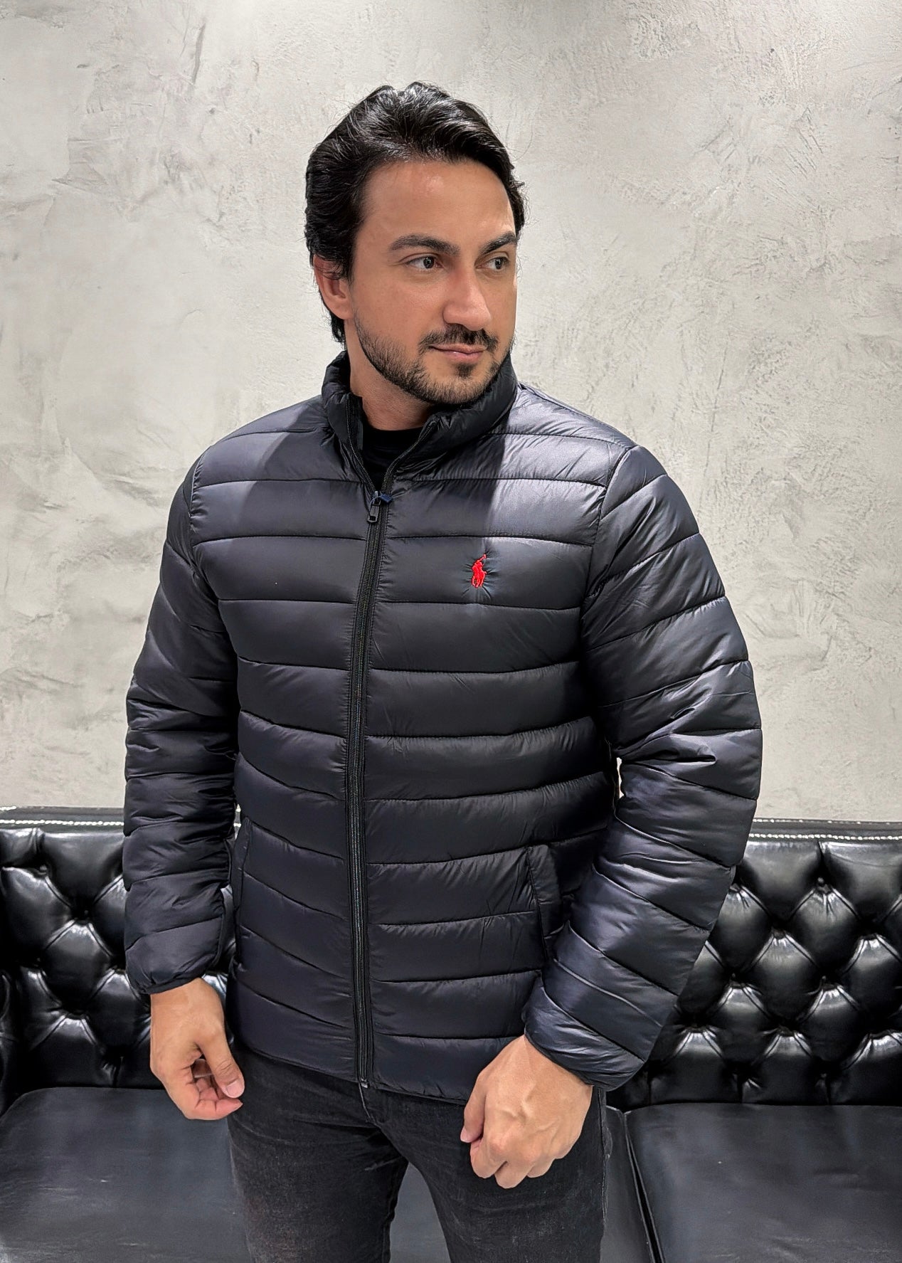 Jaqueta Puffer Ralph Lauren Preto