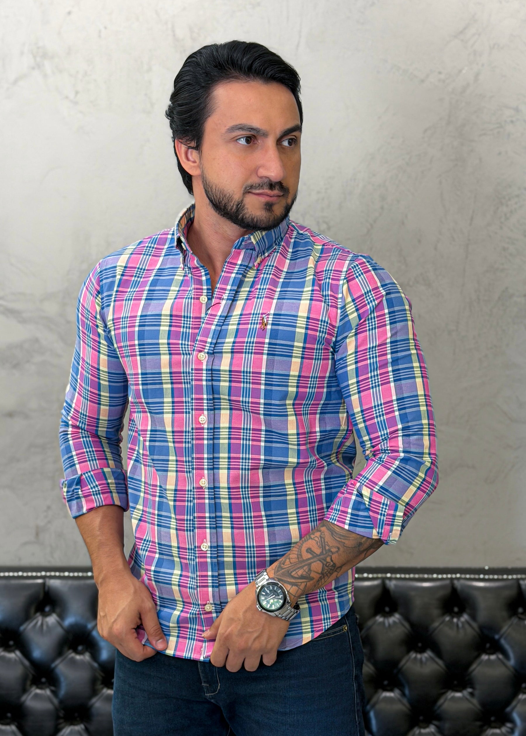 Camisa Ralph Lauren M/L Xadrez Americana