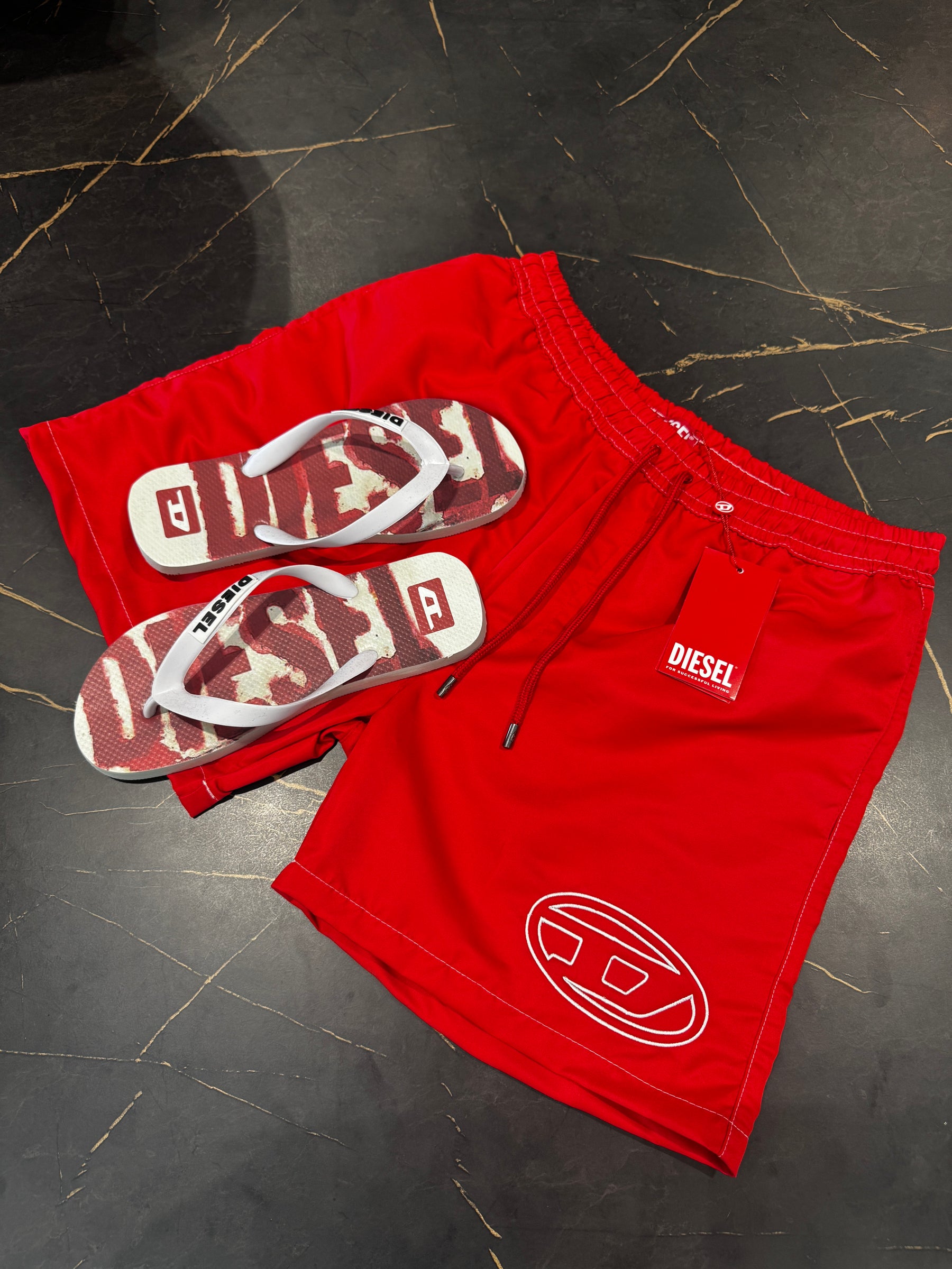 Short Diesel Vermelho