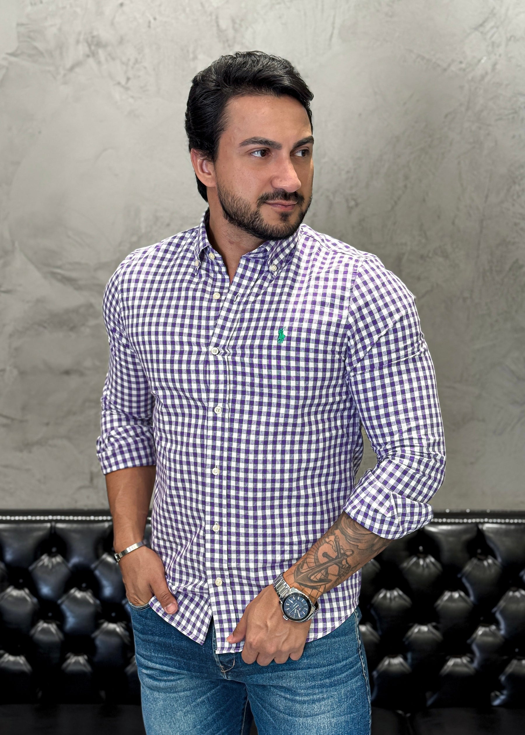 Camisa Ralph Lauren M/Longa Xadrez