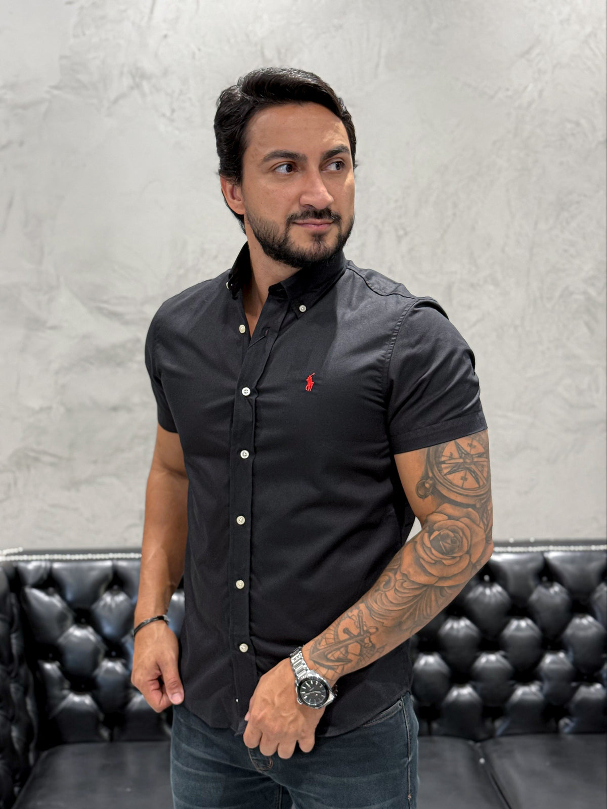 Camisa Ralph Lauren M/Curta
