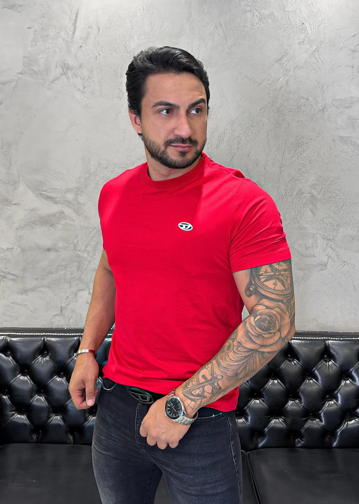T-Shirt DIESEL Basic Vermelho