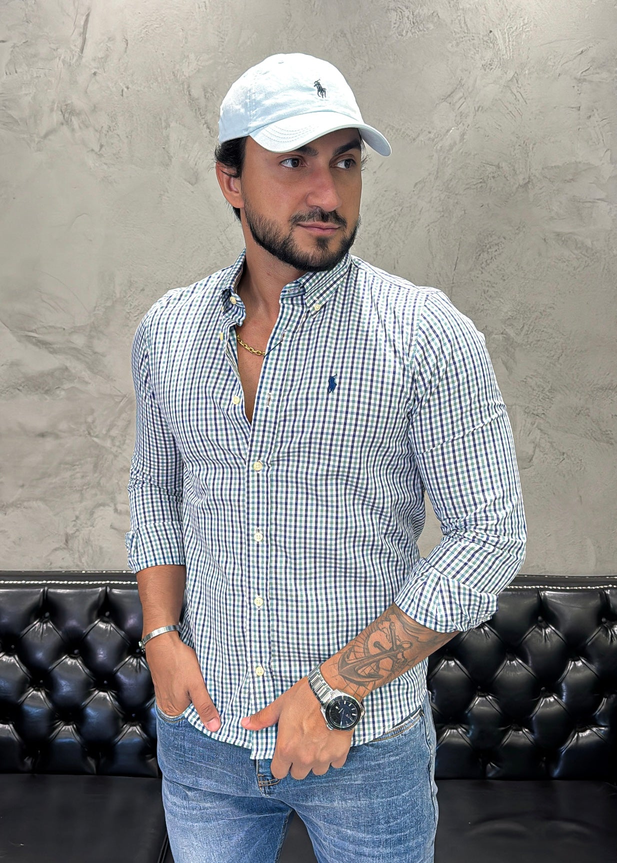 Camisa Ralph Lauren M/Longa Xadrez