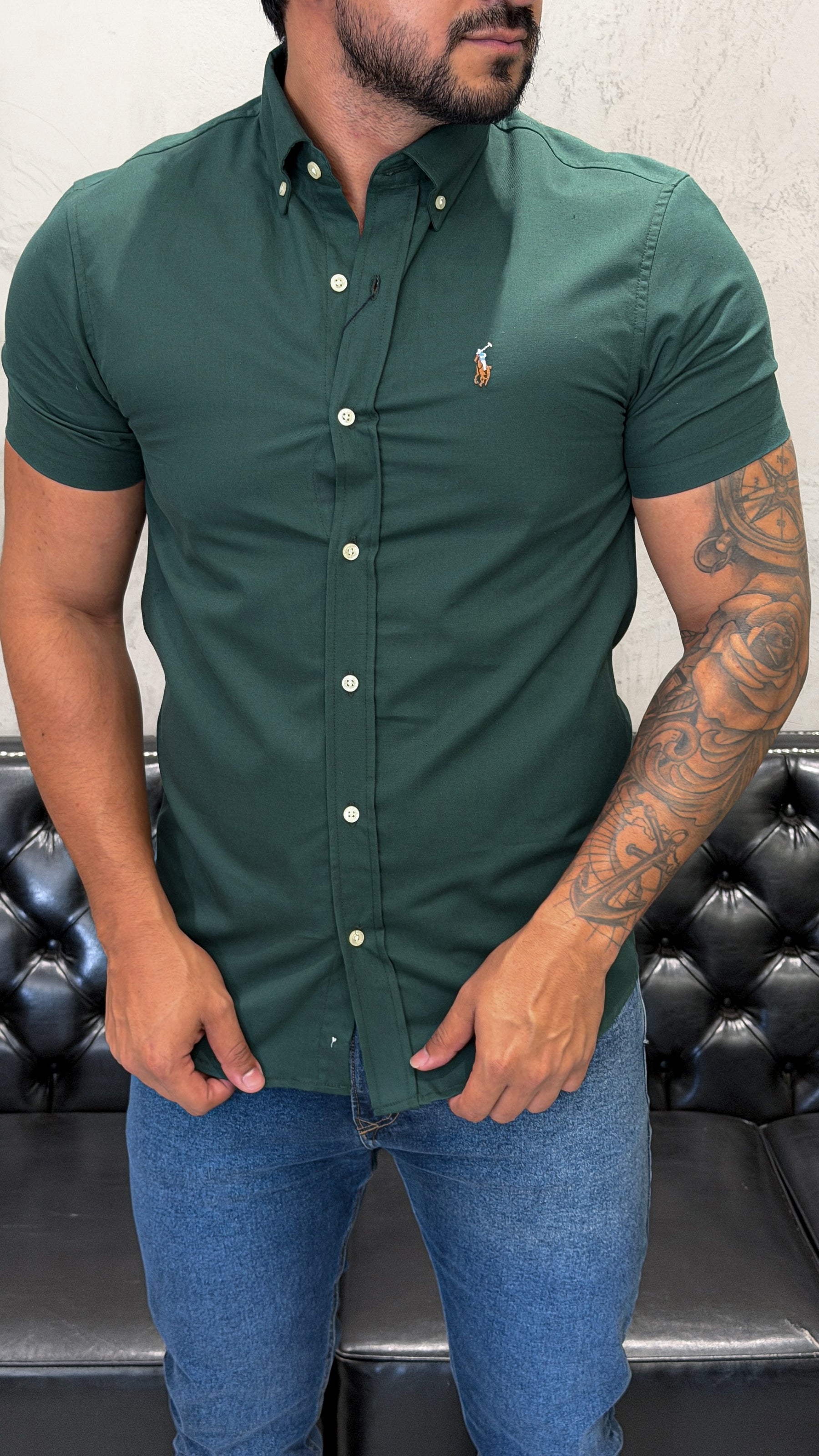 Camisa Ralph Lauren M/C Verde
