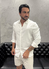 Camisa Reserva M/L Linho Off