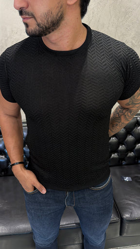 T-Shirt Basica Tricot Preto