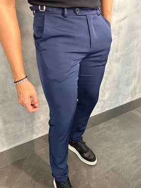 Calça Alfaiataria DL67 com Ajuste Lateral MARINHO