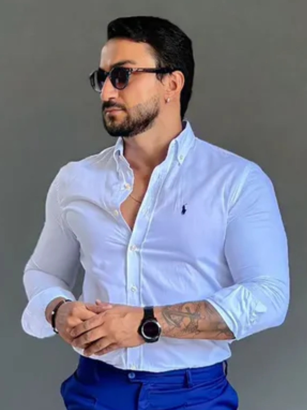Camisa Ralph Lauren M/Longa Branca