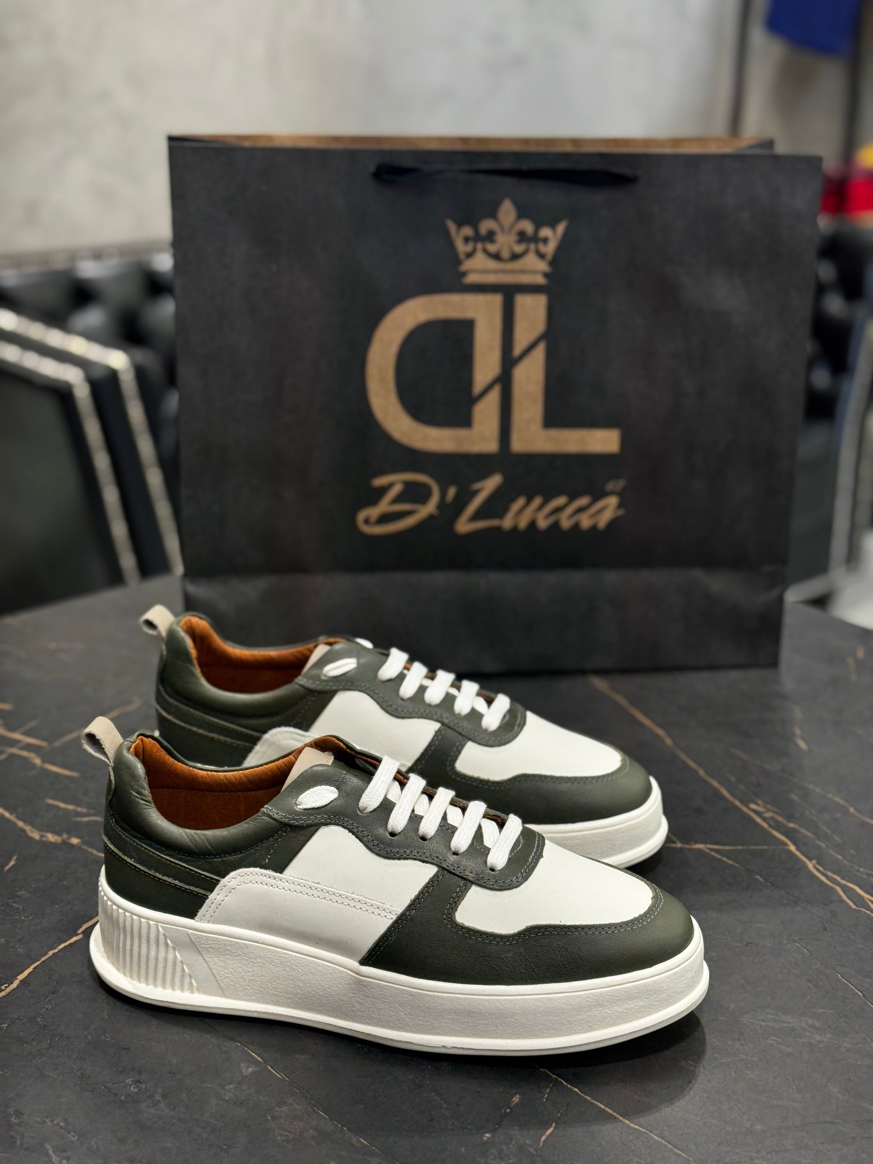 Sneaker DL67 Areia c/ Musgo
