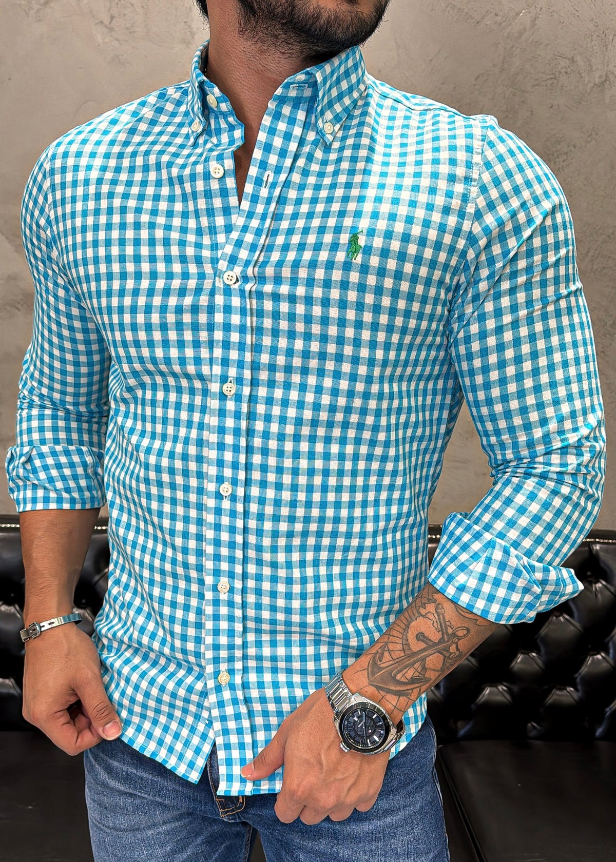 Camisa Ralph Lauren M/Longa Xadrez