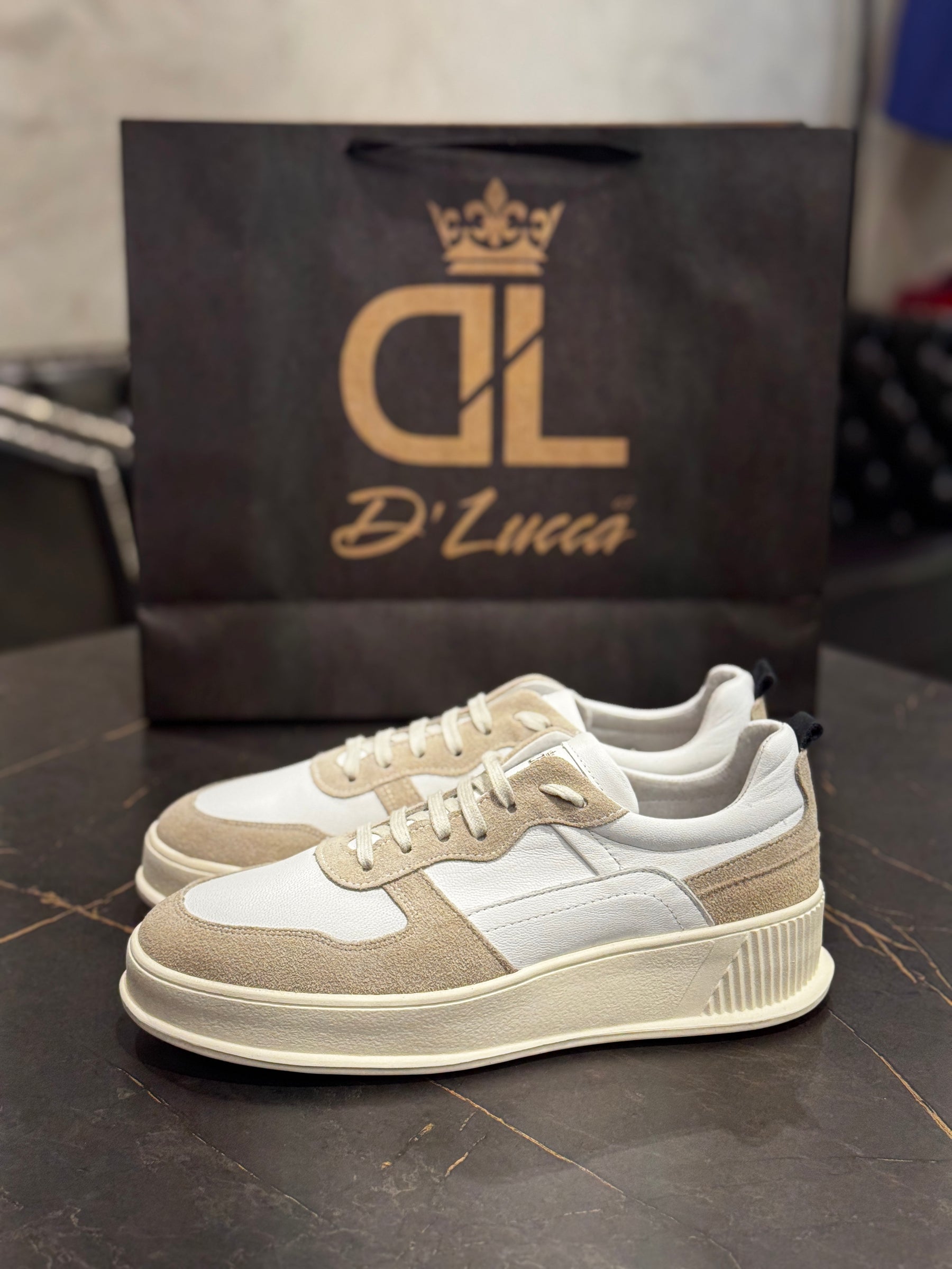 Sneaker DL67 Branco c/ Natural