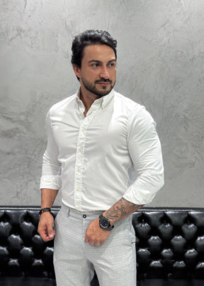 Camisa Ralph Lauren M/Longa Cetinada Branco