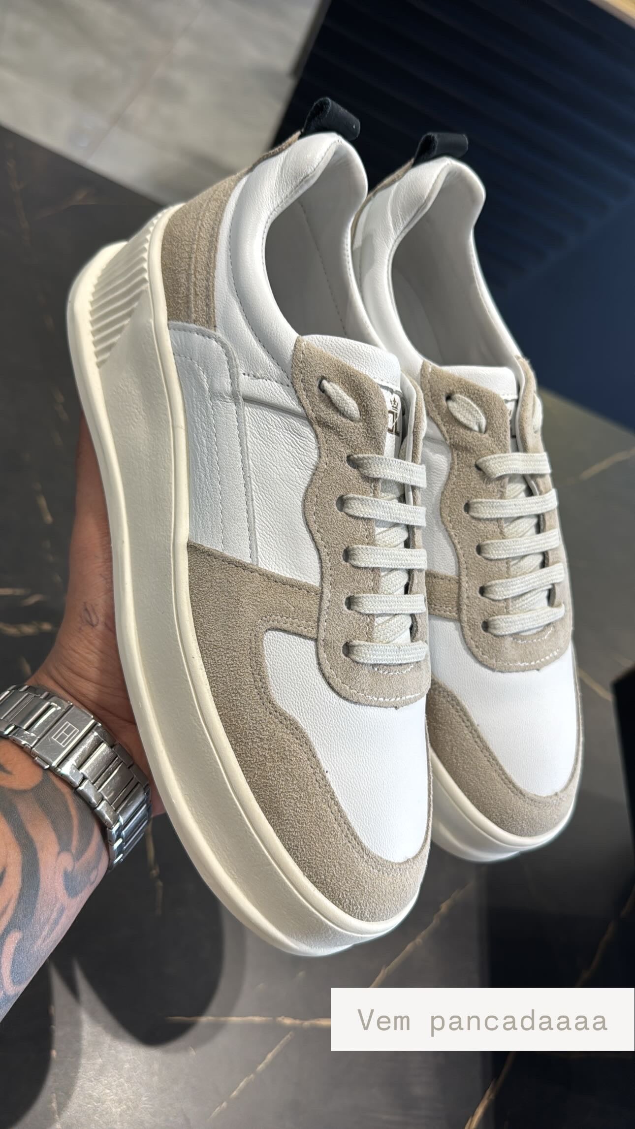 Sneaker DL67 Branco c/ Natural