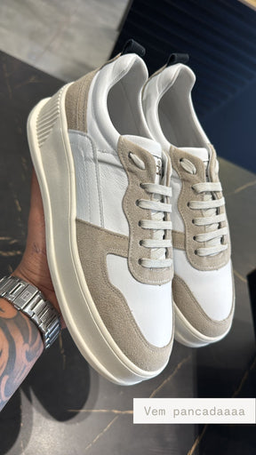 Sneaker DL67 Branco c/ Natural