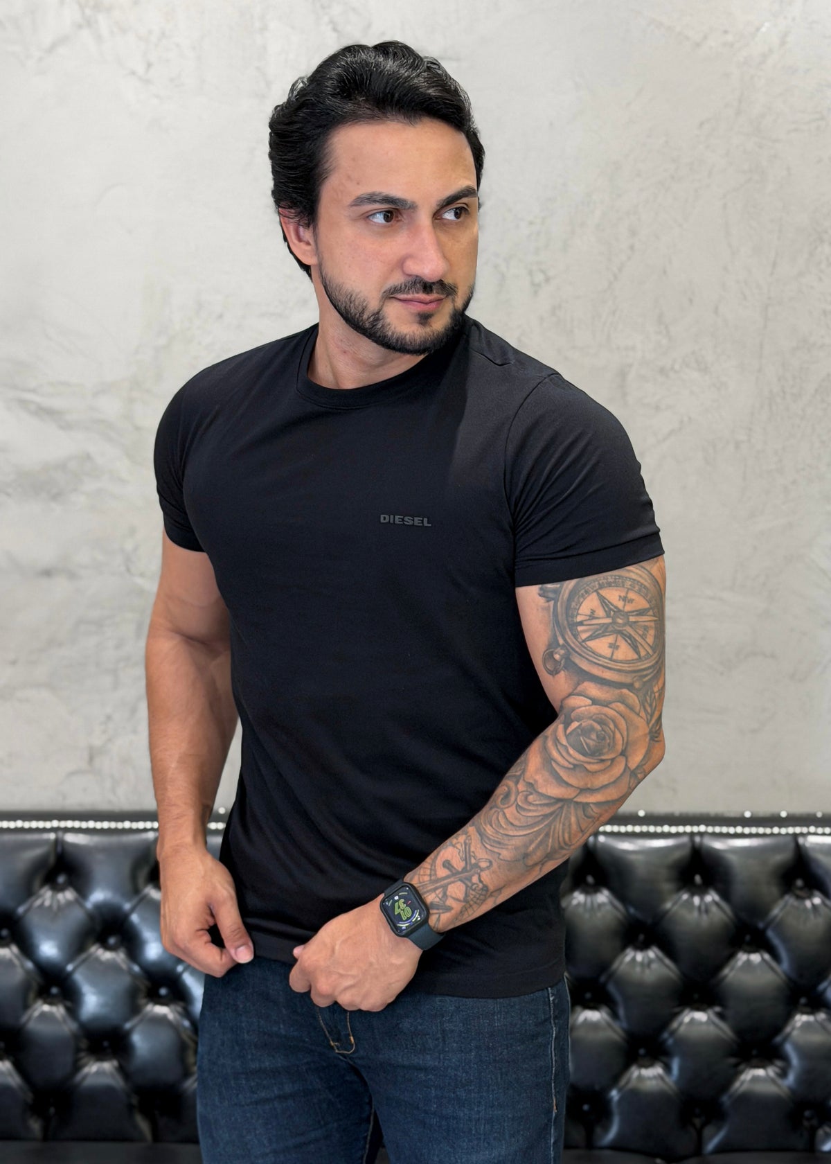 T-Shirt DIESEL Basic Preto