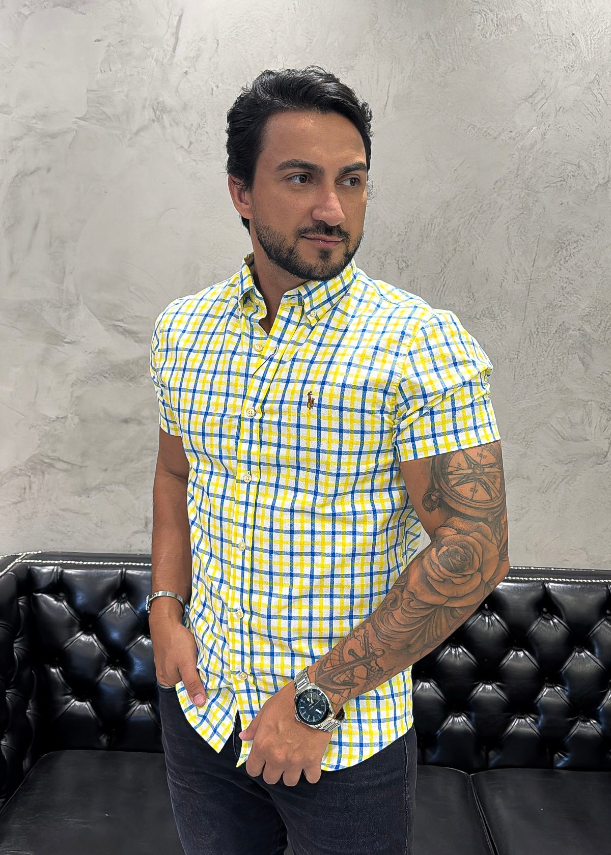 Camisa Ralph Lauren M/Curta Xadrez
