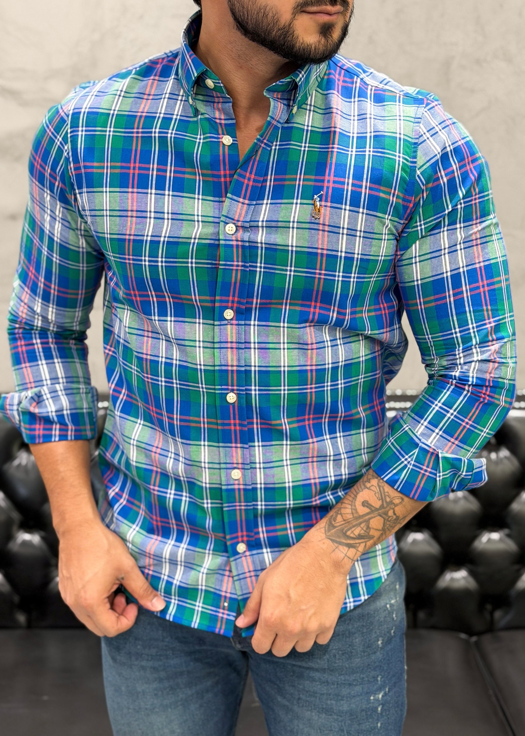 Camisa Ralph Lauren M/L Xadrez Americana