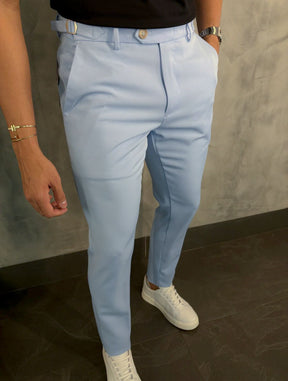 Calça Alfaiataria DL67 com Ajuste Lateral Azul