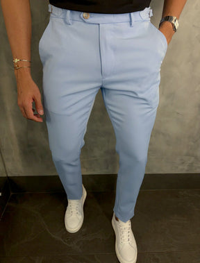 Calça Alfaiataria DL67 com Ajuste Lateral Azul