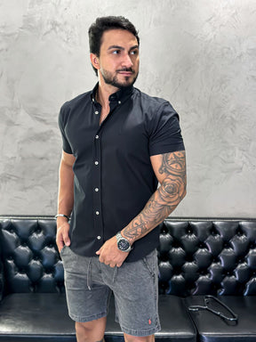 Camisa Ralph Lauren M/Curta Preta